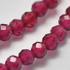 Glasimitat rote Korundperlen Stränge&nbsp;X-G-K207-01B-01
