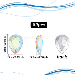 80 Stück Glas-Strass-Cabochons&nbsp;RGLA-FG0001-16B