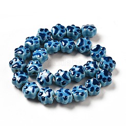 Abalorios de la porcelana hecha a mano impresos&nbsp;X1-PORC-F005-02A