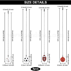4 rallonge de chaîne de traction pour ventilateur de plafond en PVC de 4 styles&nbsp;FIND-BC0003-39