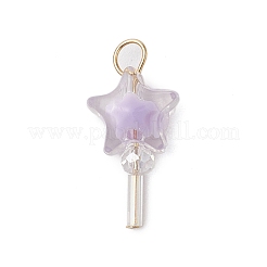 5 Stück Anhänger aus Acryl und Glas.&nbsp;PALLOY-JF03526-01