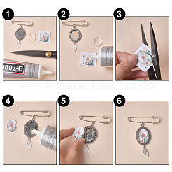 4 Stück Broschennadel aus Eisen&nbsp;DIY-CA0002-71
