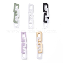 5 catena a maglie rettangolari in acrilico a 5 colori&nbsp;AJEW-JB01367