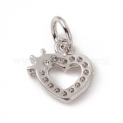 Messing micro pave klar zirkonia charme&nbsp;ZIRC-F132-38P