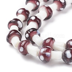 Perles champignons main au chalumeau brins&nbsp;X-LAMP-R116-10