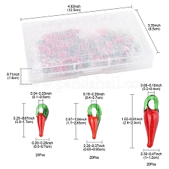 60pcs 3 Arten handgemachte Bunte Malerei-Anhänger&nbsp;LAMP-FS0001-45