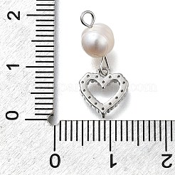 Pendentifs avec zircon cubiques à micro-pavés en laiton&nbsp;KK-B132-05P