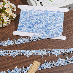 Patchs en ruban de polyester à coudre avec broderie florale&nbsp;AJEW-GF0011-21B