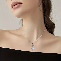 Colliers en alliage avec pendentif lune et sirène&nbsp;PW-WG30894-01
