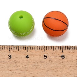 Perline di silicone ecocompatibili per uso alimentare a tema sportivo&nbsp;SIL-T058-03M-02