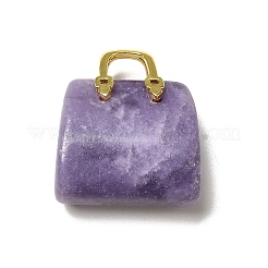 Pendenti in ottone lepidolite naturale&nbsp;KK-E274-01G-22