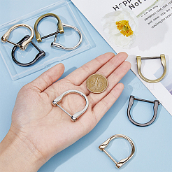 8 Stück 4 Farben D-Ring Ankerschäkelverschlüsse aus Legierung&nbsp;FIND-DC0005-59