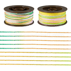 2 Rolle 2 Farben segmentgefärbte runde Polyester-Drehschnüre&nbsp;OCOR-TA0003-65A