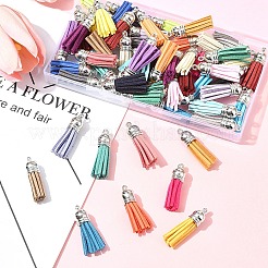 56pcs 28 Farben faux Wildleder Quaste Anhänger Dekorationen&nbsp;FIND-FS0003-12