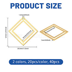 40pcs 2 Farben Messinganhänger&nbsp;KK-CA0003-82