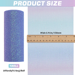 Rouleaux de tissu en tulle polyester couleur arc-en-ciel&nbsp;OCOR-WH0082-136D