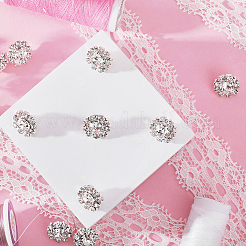 10 Stück Legierungs-Strass-Ösenknopf für Bekleidungszubehör&nbsp;BUTT-GF0001-29