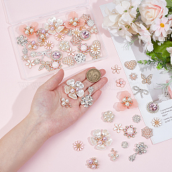 60 Stück 20 Stile Legierung Emaille & Strass Cabochon Sets&nbsp;DIY-PH0033-79
