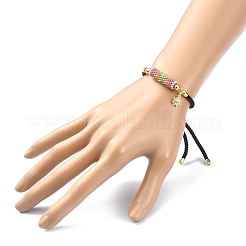 Handgefertigtes Saatsäulen-Gliederarmband mit Sonnenanhängern&nbsp;BJEW-MZ00027