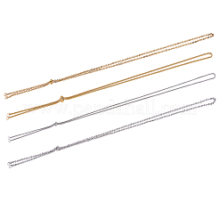 4 stücke 4 arten 304 edelstahl box kette slider halskette machen&nbsp;AJEW-SZ0001-54
