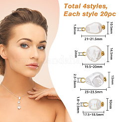 Pendenti con perle imitazione plastica ABS 80 pz 4 stili&nbsp;PALLOY-FH0001-84