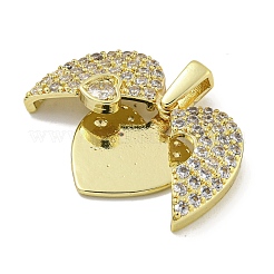 Colgantes de circonita cúbica transparente micro pavé de latón chapado en rack&nbsp;KK-E114-06G