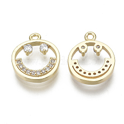 Ciondoli in ottone zirconi chiari micro pavé&nbsp;X-KK-S348-544-NF