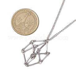 Fabrication de colliers coulissants en macramé avec chaîne gourmette en acier inoxydable 304&nbsp;NJEW-JN05062