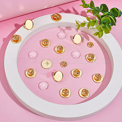 20 set di spille in ottone placcate in cremagliera&nbsp;KK-HY0004-11
