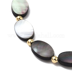 Braccialetti elastici con perline di conchiglia di abalone&nbsp;BJEW-D315-03G-02