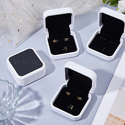 Kunststoff-Verpackungsboxen für Manschettenknöpfe mit Klappdeckel&nbsp;CON-WH0100-51B