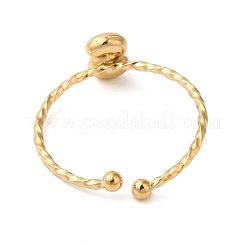 Anillos de puño abiertos de acero inoxidable 304&nbsp;RJEW-K261-02G-S
