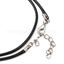 Fabrication de collier en cordon ciré avec les accessoires en fer&nbsp;NJEW-R229-2.0mm