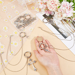 8 stücke 4 arten eisen kabel kette schuhe kette&nbsp;HJEW-GO00204