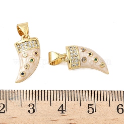 Pendentifs en émail de zircone cubique coloré micro pavé en laiton&nbsp;KK-G536-26G