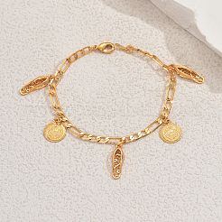 Braccialetti vintage alla moda con ciondoli in ottone con monete e scarpe ricamate&nbsp;YO5968