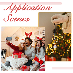 Sangles mobiles en alliage d'émail sur le thème de noël&nbsp;HJEW-AB00092