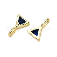 Micro triangolo ottone spianare fascino zirconi&nbsp;KK-C134-02G