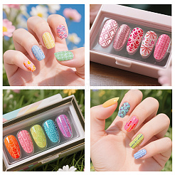 DIY-Nagelkunstvorlagen aus Edelstahl mit Pflanzenmotiv&nbsp;MRMJ-UN0001-017