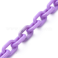 Chaînes de câble acryliques opaques faites à la main&nbsp;AJEW-JB00664-03