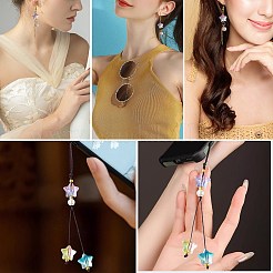 100 perles de verre artisanales de couleur dégradée&nbsp;DIY-SZ0010-51F