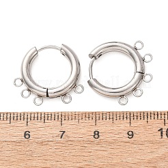 Accesorios para pendientes de aro de acero inoxidable 304&nbsp;STAS-D183-02F-P