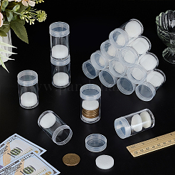Colecciones de monedas de plástico en forma de columna&nbsp;CON-WH0115-05A