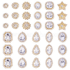 100 pz. di strass da cucire a forma di goccia/cuore/stella&nbsp;GACR-TA0001-07A