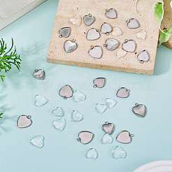DIY-Sets zur Herstellung von Herzanhängern aus Edelstahl 304&nbsp;DIY-TA0014-45