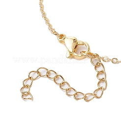 Colliers à plastron en verre craquelé et cristal de quartz naturel pour femmes&nbsp;NJEW-JN05202-02
