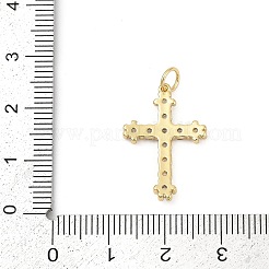 Pendentifs avec zircon cubiques à micro-pavés en laiton&nbsp;KK-U058-34G