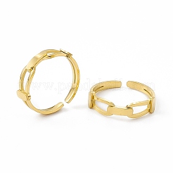 Bague manchette en acier inoxydable 304 avec placage ionique (IP) pour femme&nbsp;RJEW-C060-40G