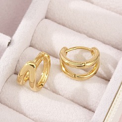 Pendientes de aro de acero inoxidable 304 para mujer&nbsp;EJEW-C096-42G-01