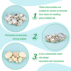 4 stücke 2 stil abnehmbare blume glas kristall strass schuh dekoration&nbsp;FIND-HY0003-38